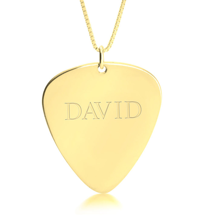 Personalized Guitar Pick Necklace